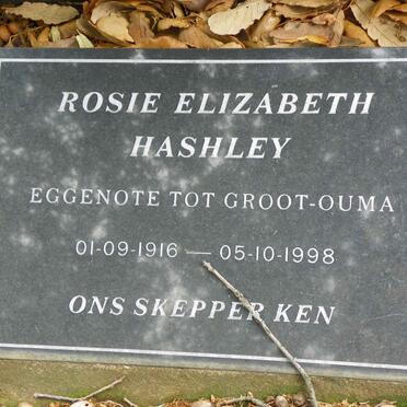 HASHLEY Rosie Elizabeth 1916-1998