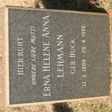 LEHMANN Erna Helene Anna nee HUCK 1908-1966