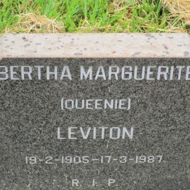 LEVITON Bertha Marguerite 1905-1987