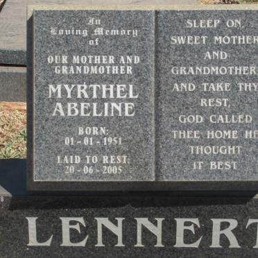 LENNERT Myrthel Abeline 1951-2005