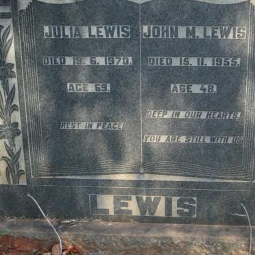 LEWIS John M. -1955 &amp; Julia -1970