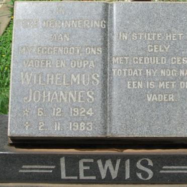 LEWIS Wilhelmus Johannes 1924-1983