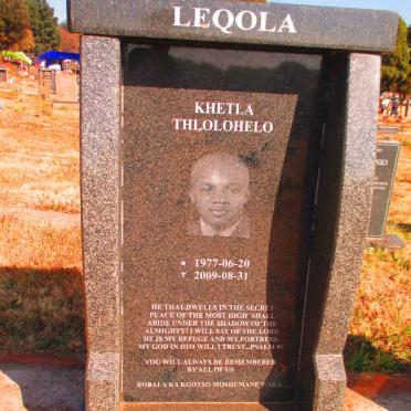 LEQOLA Khetla Thlolohelo 1977-2009