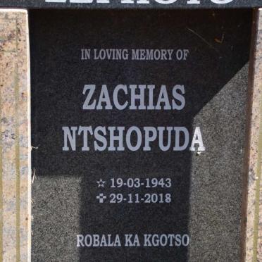 LEPHOTO Zachias Ntshopuda 1943-2018