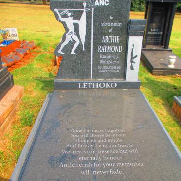 LETHOKO Archie Raymond 1961-1986