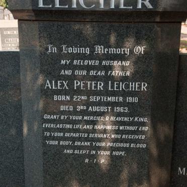 LEICHER Mercia 1884-1972 :: LEICHER Alex Peter 1910-1963