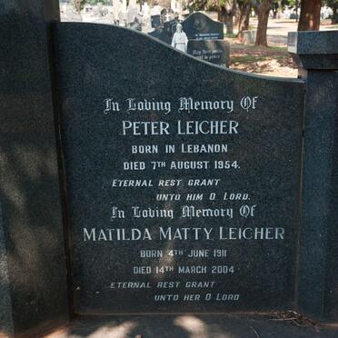 LEICHER Mercia 1884-1972 :: LEICHER Alex Peter 1910-1963