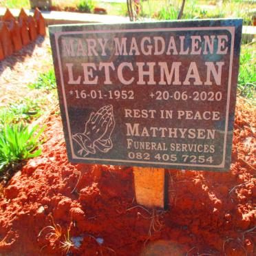 LETCHMAN Mary Magdalene 1952-2020