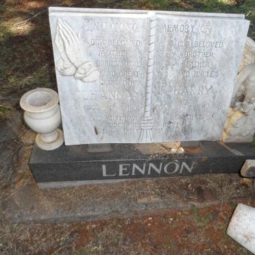 LENNON Johanna 1903-1980 :: LENNON Harry 1937-1980