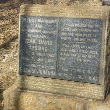 LESSING Izak David 1882-1943 &amp; Susara Johanna 1876-1962