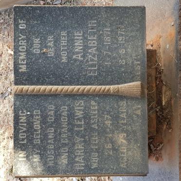 LEWIS Harry -1947 &amp; Annie Elizabeth 1871-1973