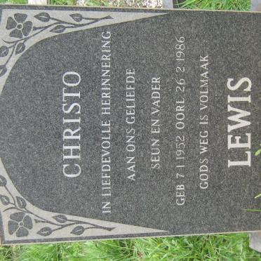 LEWIS Christo 1952-1986