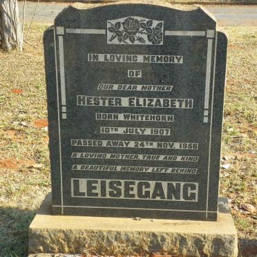 LEISEGANG Hester Elizabeth nee WHITEHORN 1907-1956
