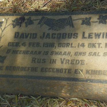 LEWIES David Jacobus 1916-1943