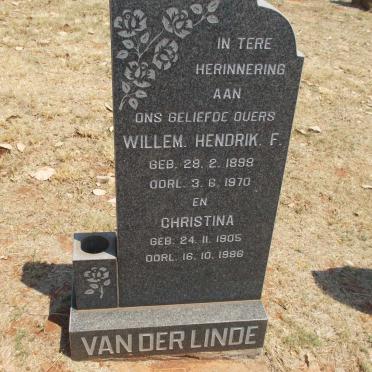 LINDE Willem Hendrik F., van der 1898-1970 &amp; Christina 1905-1996