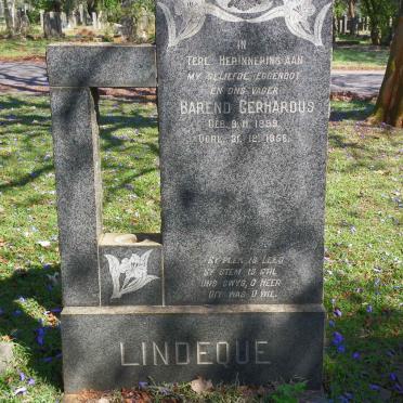 LINDEQUE Barend Gerhardus 1899-1958