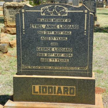 LIDDIARD George -1954 &amp; Ethel Annie -1942