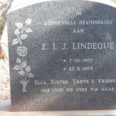 LINDEQUE E.I.J. 1907-1979