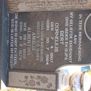 LINDE Gert Cornelius 1907-1964 &amp; Amalia Albertina 1898-1979