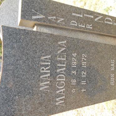 LINDEN Maria Magdalena, van der 1924-1972