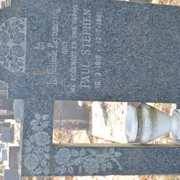 LINDE Paul Stephen, van der 1915-1961