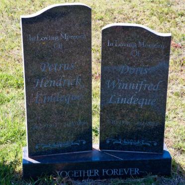 LINDEQUE Petrus Hendrik 1937-1984 &amp; Doris Winnifred 1936-2015