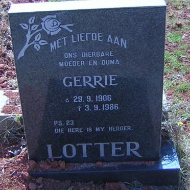 LOTTER Gerrie 1906-1986