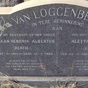 LOGGENBERG Adriaan Hendrik Albertus, van 1921-1958 &amp; Aletta Johanna 1923-