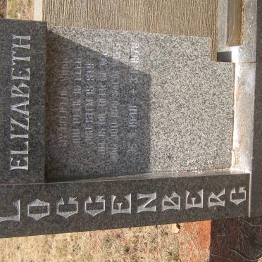 LOGGENBERG Elizabeth 1940-1978