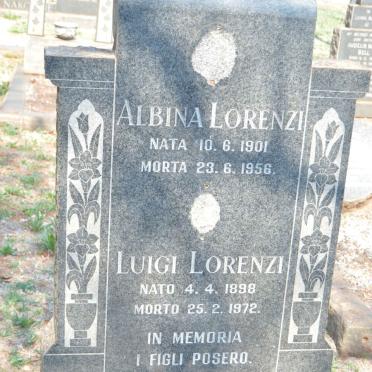 LORENZI Luigi 1898-1972 &amp; Albina 1901-1956