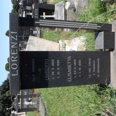 LORENZI Umberto 903-1982 &amp; Elisabetta 1903-1982