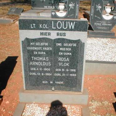 LOUW Thomas Arnoldus 1906-1984 &amp; Rosa Vlok 1916-1998