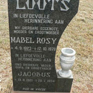 LOOTS Jacobus 1921-1994 &amp; Mabel Rosy 1923-1979