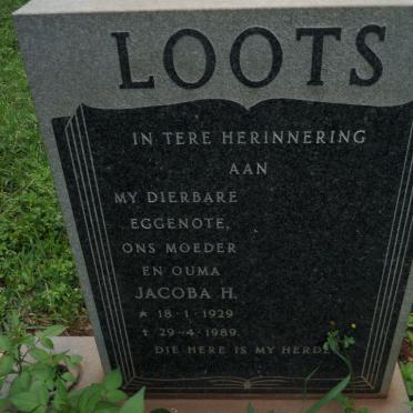 LOOTS Jacoba H. 1929-1989