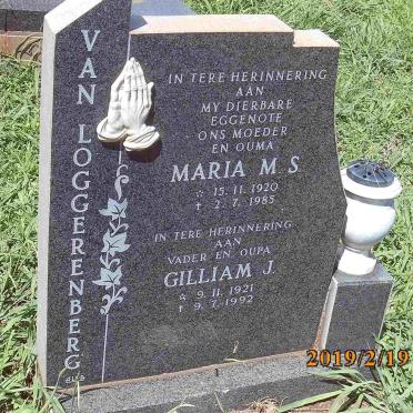 LOGGERENBERG Gilliam J., van 1921-1992 &amp; Maria M.S. 1920-1985