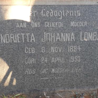 LOMBARD Andrietta Johanna 1884-1953
