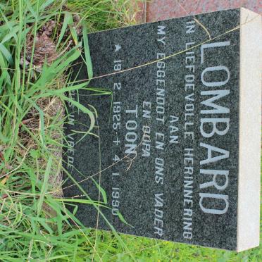 LOMBARD Toon 1925-1990