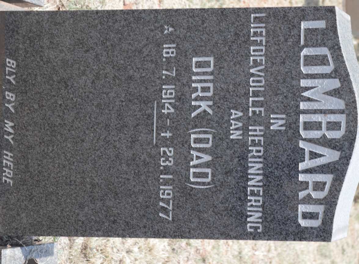 LOMBARD Dirk 1914-1977