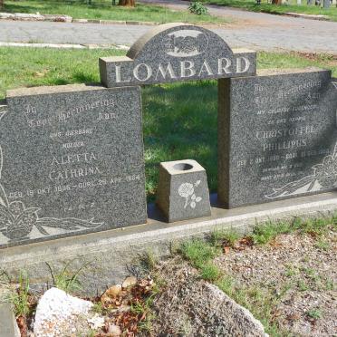 LOMBARD Christoffel Phillipus 1890-1958 &amp; Aletta Cathrina 1895-1964