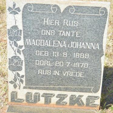 LUTZKE Magdalena Johanna 1889-1970 