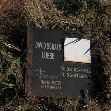 LUBBE David Schalk 1932-2012