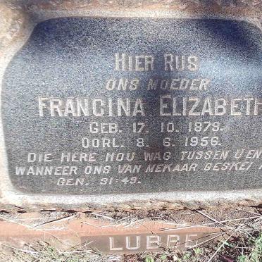 LUBBE Francina Elizabeth 1879-1956