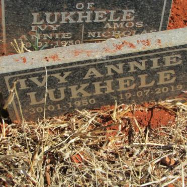 LUKHELE Amos Nicholas 1942-? &amp; Ivy Annie 1950-2019