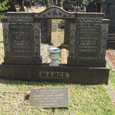 MANCE James -1952 &amp; Esther Mary -1950 :: COURT Gladys Julia -1961 