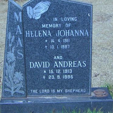 MAAS David Andreas 1913-1995 &amp; Helena Johanna 1911-1987