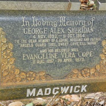 MADGWICK George Alex Sheridan 1892-1954 &amp; Evangeline Vera COPE 1897-1973