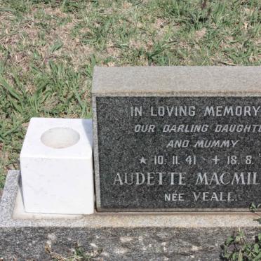 MACMILLAN Audette nee VEALL 1941-1971