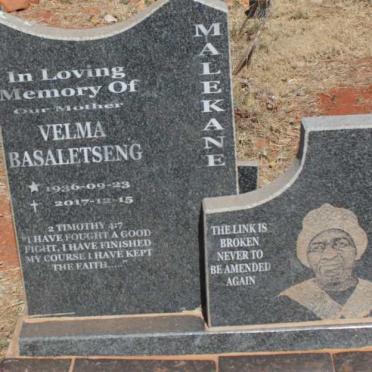MALEKANE Velma Basaletseng 1936-2017