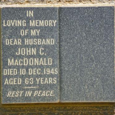 MacDONALD John C. -1945