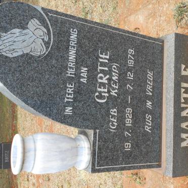 MANTLE Gertie nee KEMP 1929-1979
